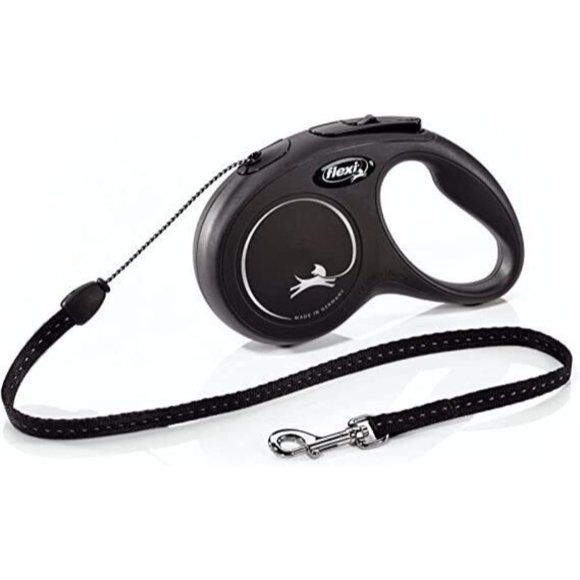 Flexi NEW Classic Dog Leash Retractable Cord for SMALL Pet 0-26 lb BLACK 16 feet - Picture 2 of 5